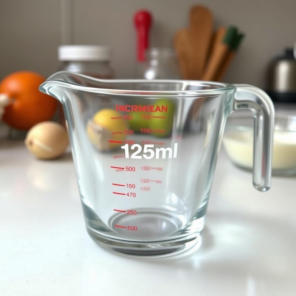Miarka kuchenna z oznaczeniem 125 ml