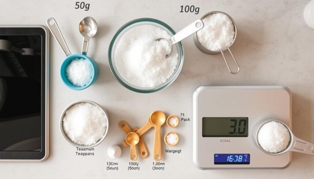 Przegląd różnych miar kuchennych do odmierzania soli