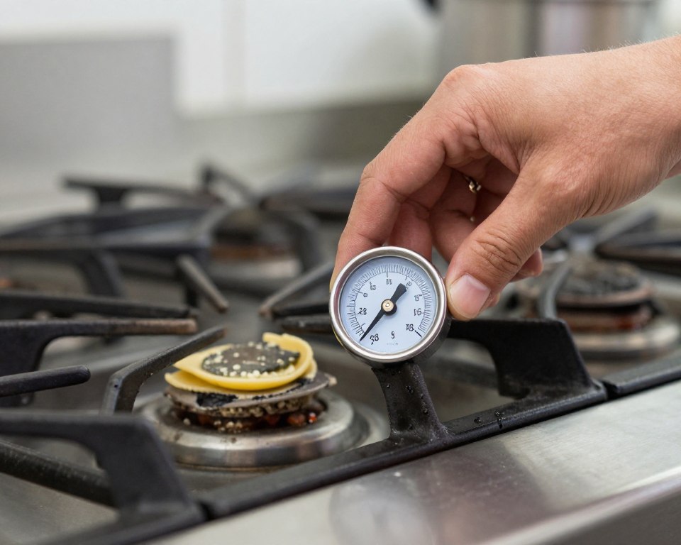 Kontrola temperatury podczas smażenia makaronu