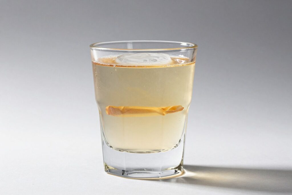 Idealnie przygotowany wściekły pies drink z wyraźnymi warstwami