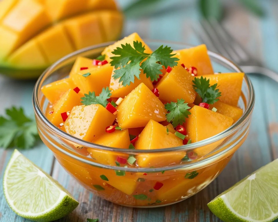 Mango chili salsa w miseczce