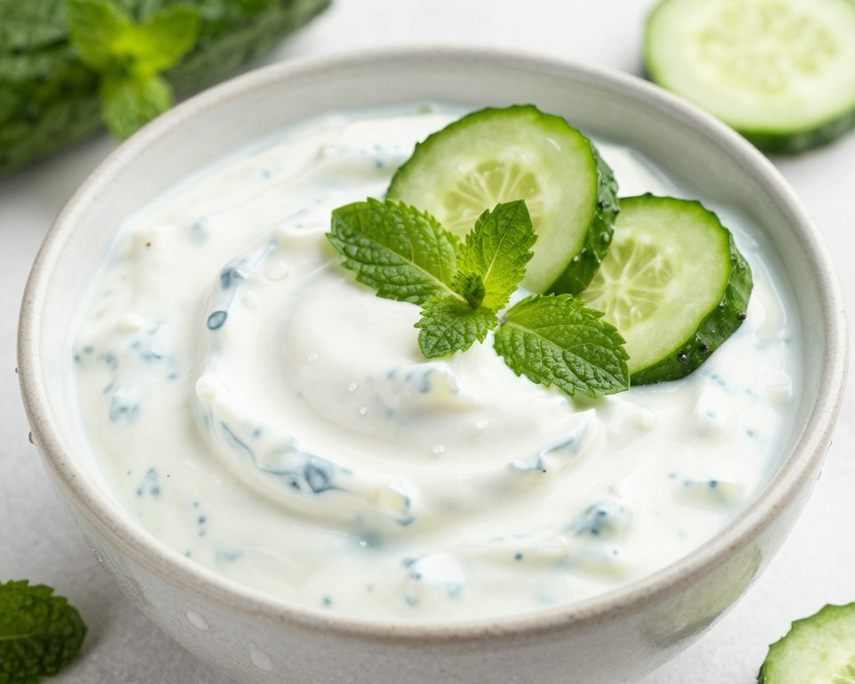 Miska tzatziki z ogórkiem i miętą