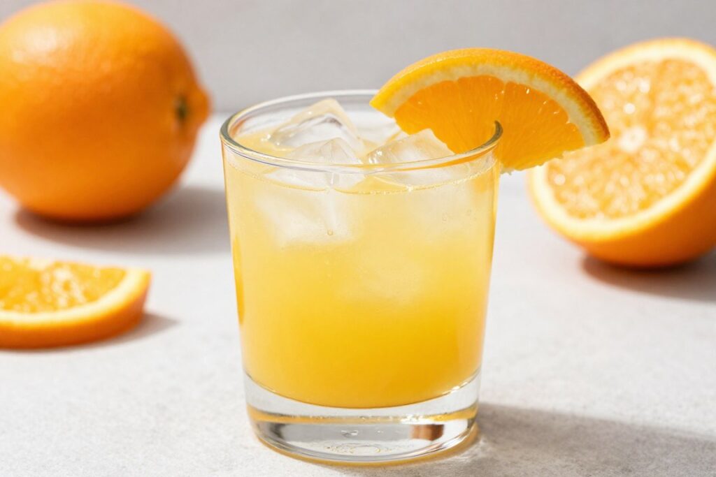 drink z cytrynówką i sokiem pomarańczowym
