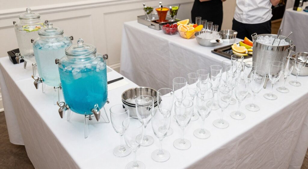 przygotowanie drinków w dużych ilościach