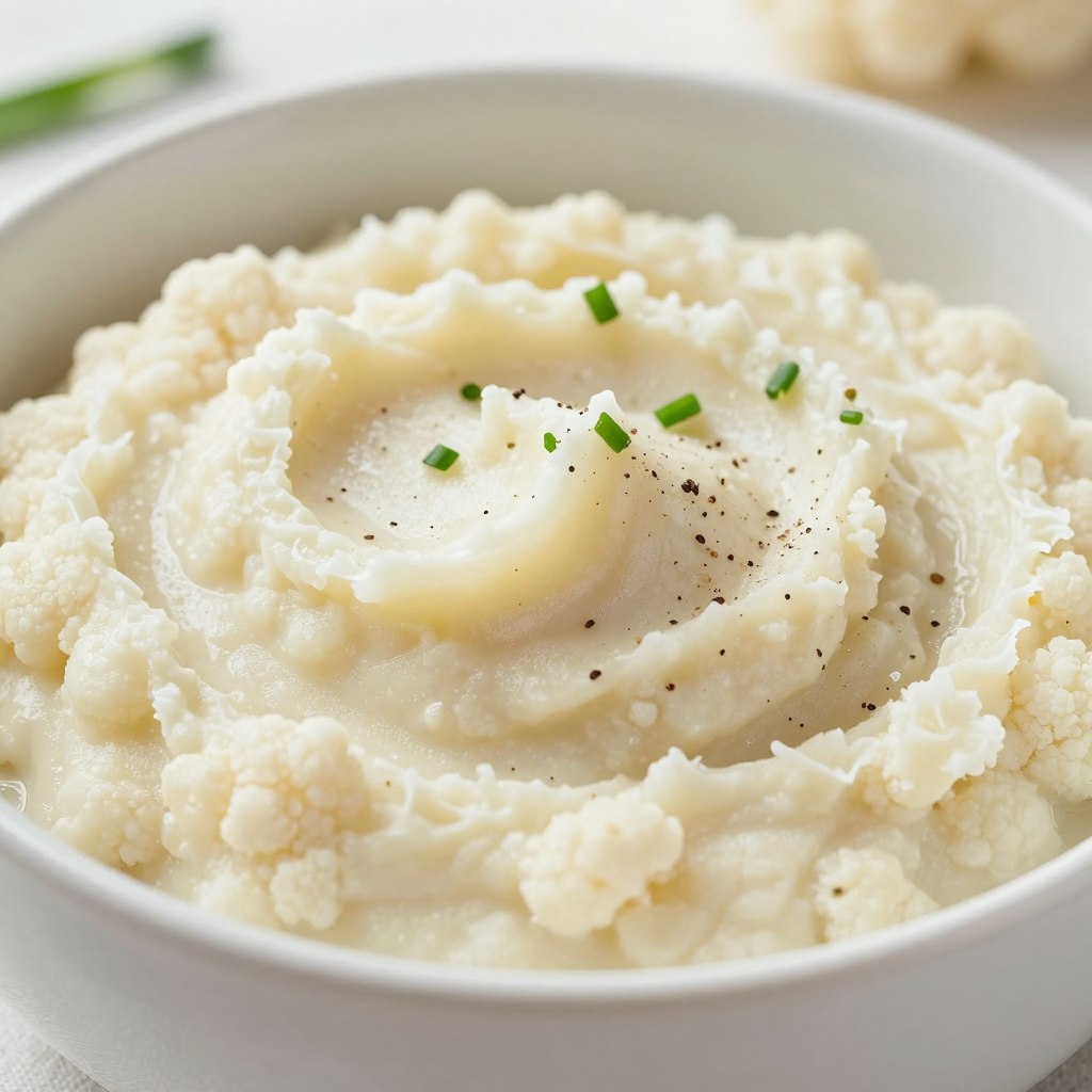 purée z kalafiora jako dodatek do mięsa