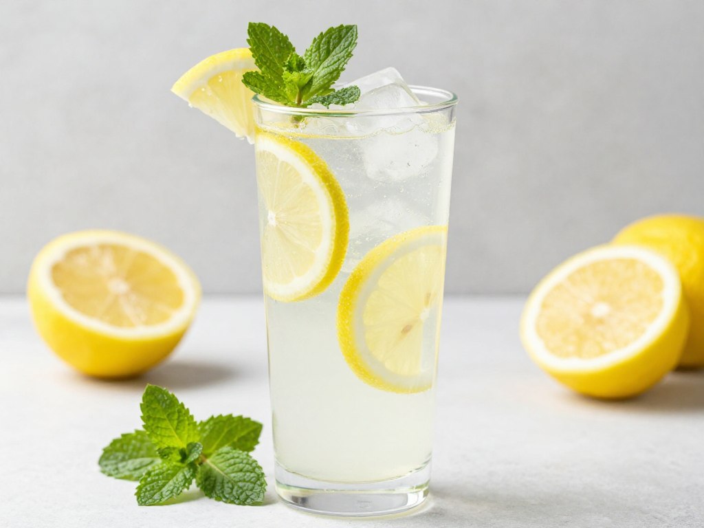 skinny lemon sparkler w szklance