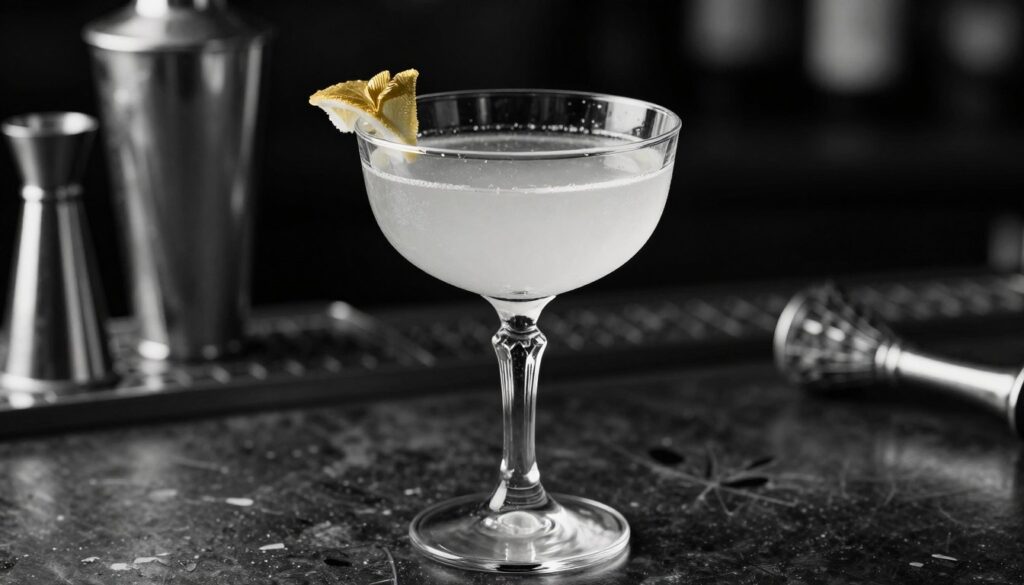 vintage drink z cytrynówką w klasycznym coupes